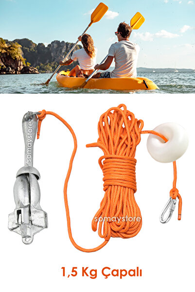 SomayStore Marin Bot , Kano ve Jetski Çıpası Çantalı Set 1.5 KG Şemsiye Çapal...