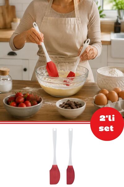 Silicolife Silikon Büyük Spatula Ve Küçük Spatula 2'li Set