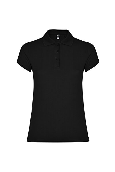 ROLY Tricou polo de damă, bumbac 100%, Star, negru