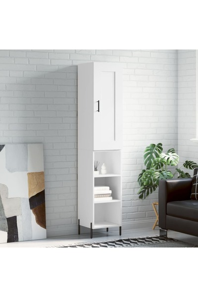 Concept Dulap înalt, alb, 34,5x34x180 cm, lemn prelucrat