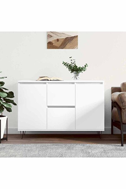 Concept Servantă, alb, 104x35x70 cm, lemn prelucrat