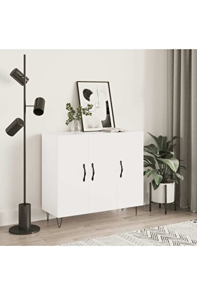 Concept Servantă, alb, 90x34x80 cm, lemn compozit