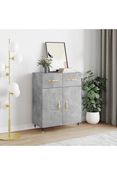 Concept Servantă, gri beton, 69,5x34x90 cm, lemn compozit