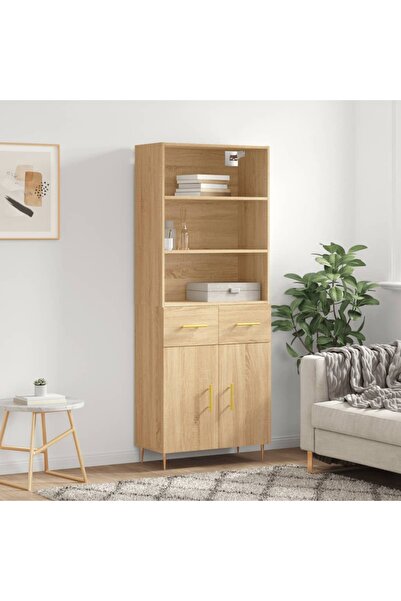Concept Dulap înalt, stejar sonoma, 69,5x34x180 cm, lemn compozit