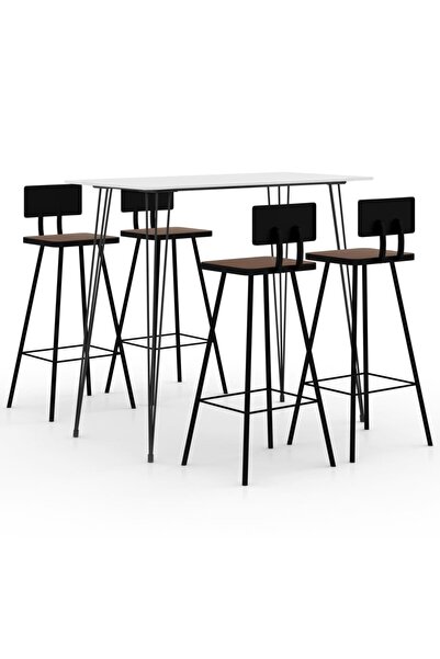 Concept Set mobilier de bar, 5 piese, alb