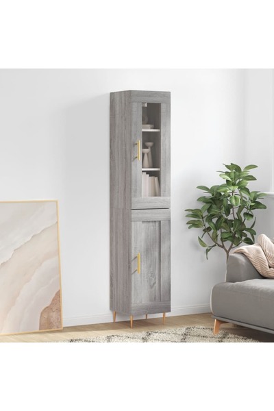 Concept Dulap înalt, gri sonoma, 34,5x34x180 cm, lemn prelucrat