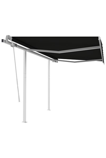 Concept Copertină retractabilă manual cu stâlpi, antracit, 3,5x2,5 m