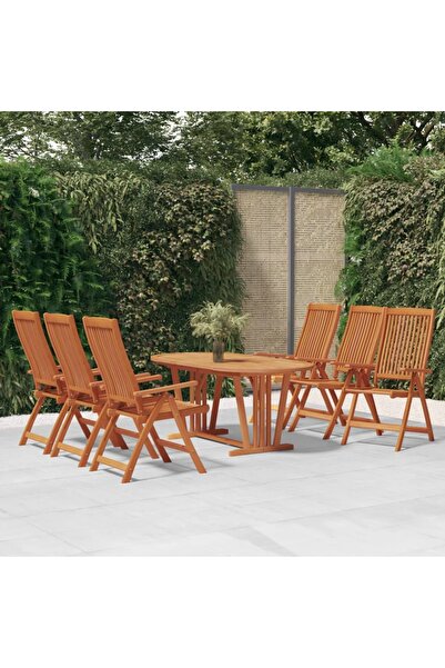 Concept Set mobilier de grădină, 7 piese, lemn masiv de eucalipt