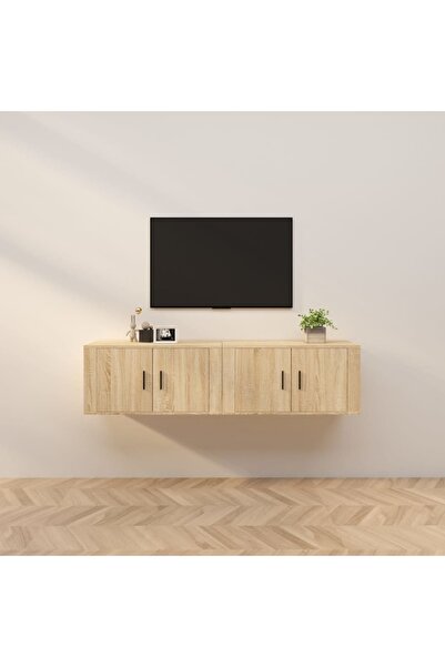 Concept Dulapuri TV montate pe perete 2 buc stejar sonoma 80x34,5x40 cm