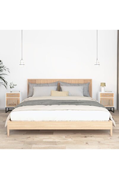 Concept Dulapuri noptieră, 2 buc., alb, 40x30x55,5 cm, lemn prelucrat