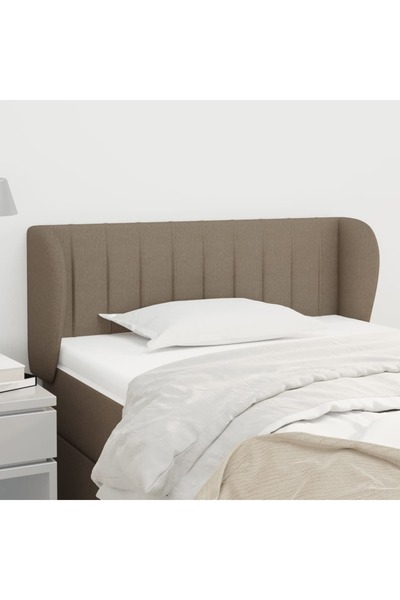 Concept Tăblie de pat cu aripioare gri taupe 103x23x78/88 cm textil