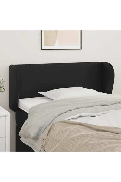 Concept Tăblie de pat cu aripioare negru 103x23x78/88cm piele ecologică