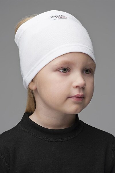 THERMOFORM Heavy Children's Unisex Cold-Proof Winter Neck Collar Face Mask White