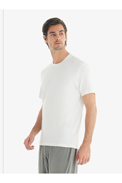 Blackspade Tricou pentru bărbați din modal și elastan Silver 9306 - Alb