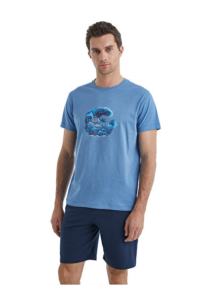 Blackspade Erkek T-Shirt 40503 - Mavi