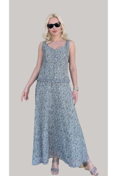 Unique Flower patterned sleeveless dress