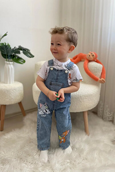 Mişsa Bebe Erkek Çocuk Kot Salopet 2-6 Yaş