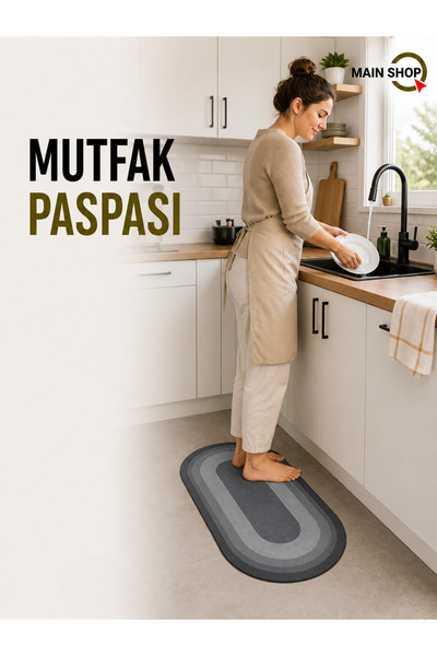 MAİN SHOP Covoraș absorbant de apă pentru baie și bucătărie cu bază anti-alun...