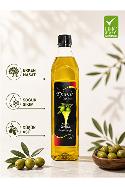 Efendioğulları Naturel Sızma Zeytinyağı 1 Lt PET Şişe