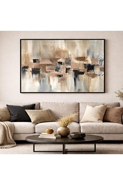 Generic Modern Steel Horizon Abstract Canvas Wall Art Painting Calm Horizon N...