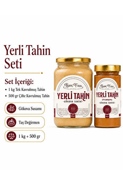 İNANÇ FIRIN Yerli Tahin Seti (1 kg yerli tahin + 500 gr çifte kavrulmuş tahin )