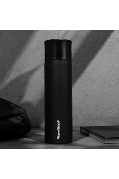 WarmShield Mat Siyah Çift Katmanlı Paslanmaz Çelik Termos Bardak 750 Ml Kahve...