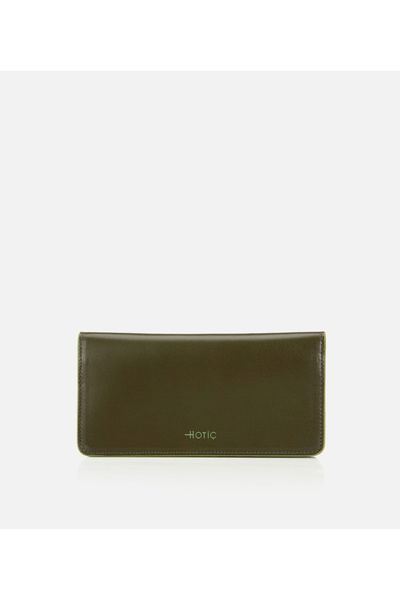 Hotiç Women's Leather Khaki Wallet