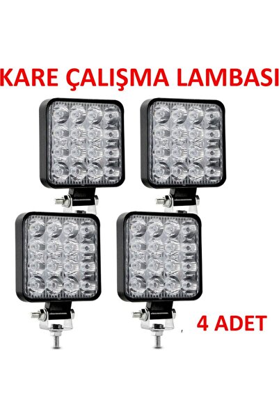 Yollabro 16 Led Kare Off Road Sis Lambası 4 Lü 11 Cm