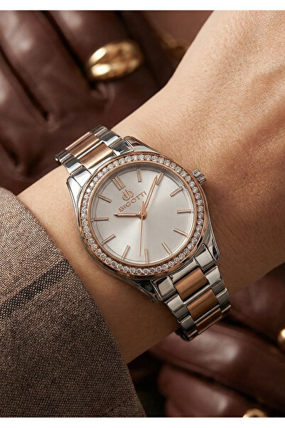 Bigotti Raffinato Silver and Rose Gold Stainless Steel Watch for Women BG.1.1...