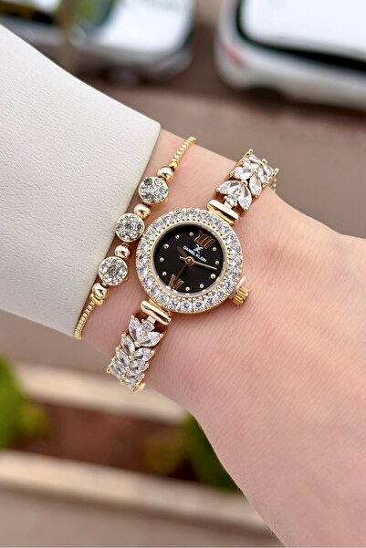 Daniel Klein Dial Black Cord Gold Color 22.5 mm Wedding Dress Model Women's W...