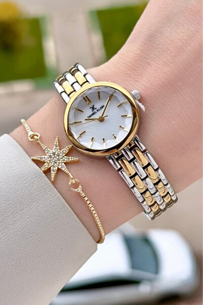 Daniel Klein Gold Silver Color 25 mm Women's Wristwatch with Gift Packaging