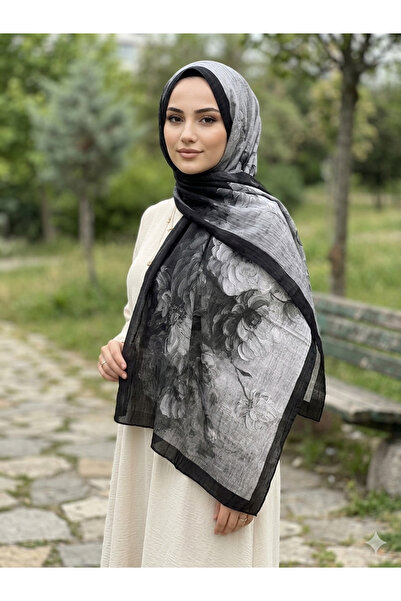 YS COLLECTION Siyah Bambu Tesettür Şal