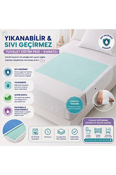 CDE قابل للغسل، وسادة تدريب الأطفال على استخدام المرحاض مقاومة للسوائل (85x90...