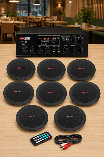 Lastvoice Black Small-7 Tavan Hoparlör Ve Anfi Ses Sistemi Paketi