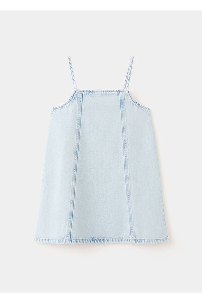 MANGO Kids Kısa denim elbise