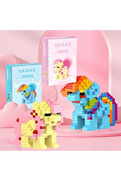 DEK BRICKS My Little Pony Rainbow Dash & Fluttershy Pie İkili Yapı Blokları F...