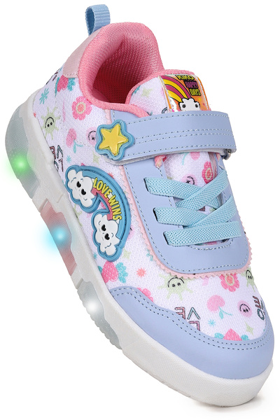 Kiko Kids Bulut Cırtlı Işıklı Kız Çocuk Günlük Spor Ayakkabı
