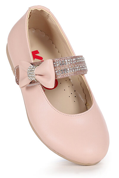 Kiko Kids Cerry Skin Velcro balerina cipele za devojčice sa kamenčićima