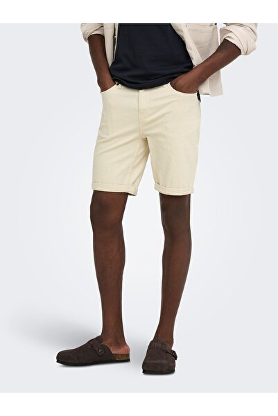 Only & Sons Jeans-Shorts ONSPLY Niedrige Taille Normal geschnitten Shorts