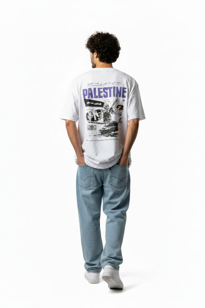 PALSTYLE Gazete Tasarımlı Palestine Tişört | Filistin Direnişi