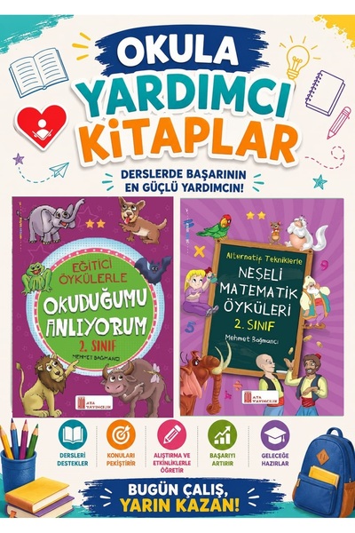 Ata Yayıncılık أتا فهم القراءة مع قصص تعليمية مفيدة للمدرسة من الدرجة الثانية...