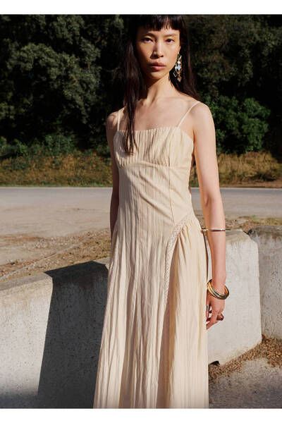 MANGO Woman Corset dress with pleated details