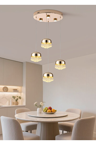 Apliqa GEMMA GOLD 4LÜ 43 WATT LED AVİZE