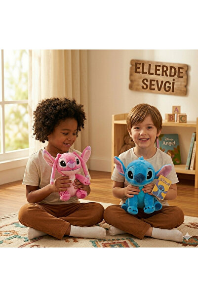 Cici Oyuncak Lilo & Stitch Hayranlarına Özel Lisanslı Orijinal 25 cm Stitch V...