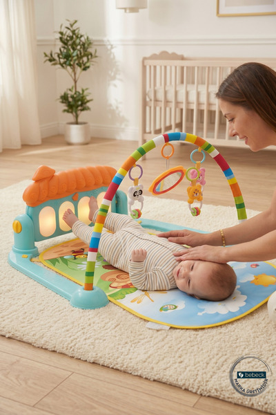 Bebeck Piyanolu Mantar Bebek Oyun Halısı