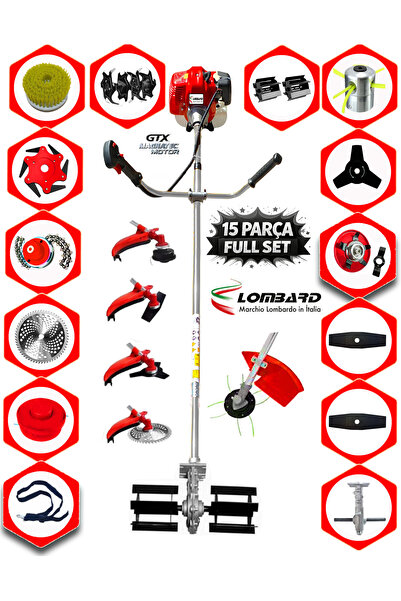 Italia Pro 860 11 In 1 FULL Set Side Type Gasoline Scythe + Soil Digging + Acrobat Anchor Rocket Head