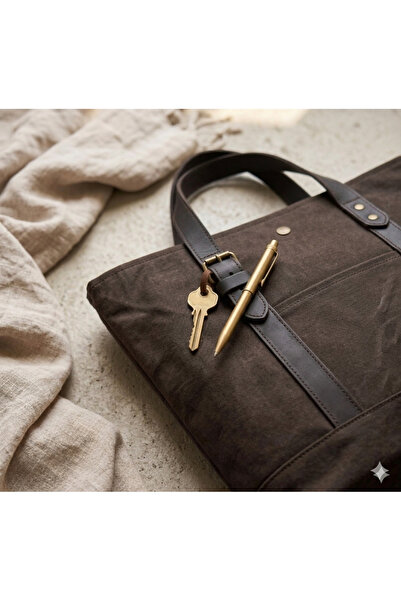 Old Cotton Waxed Canvas Shoulder Bag - Magnetic, Daily Use, Extra Pocket, Tot...