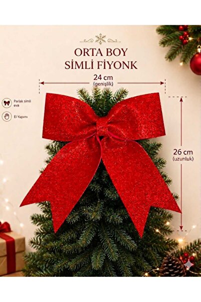 asöy Panglică Eva pentru Crăciun 24x26 Cm, cu sclipici strălucitor, ornament ...