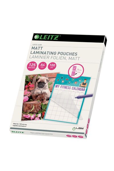 Leitz A4 SHEETS 125 MICRON 100/PACK MATTE UDT
