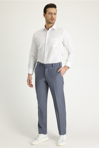 Kiğılı 6 Drop Regular Fit Standart Kesim Yünlü Klasik Kumaş Pantolon